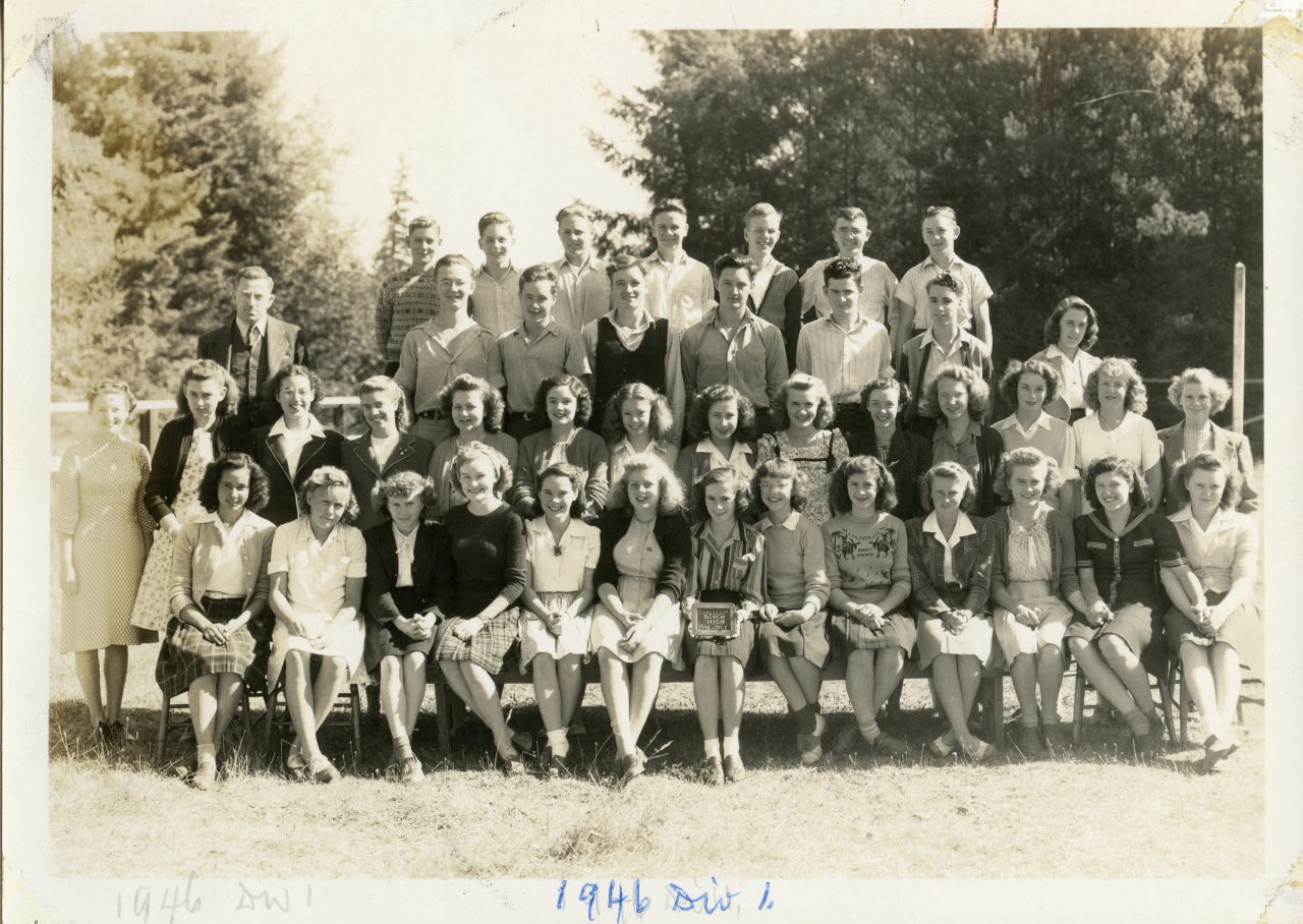 Qualicum Beach High School Class of 1946 Division 1 - Qualicum Beach Museum